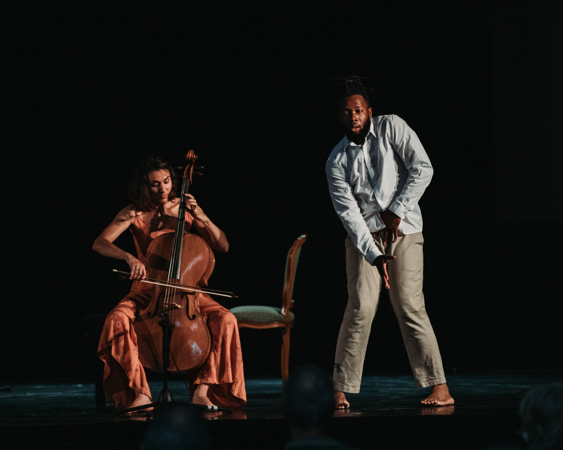 La violoncelliste et le danseur de FugaCités danse